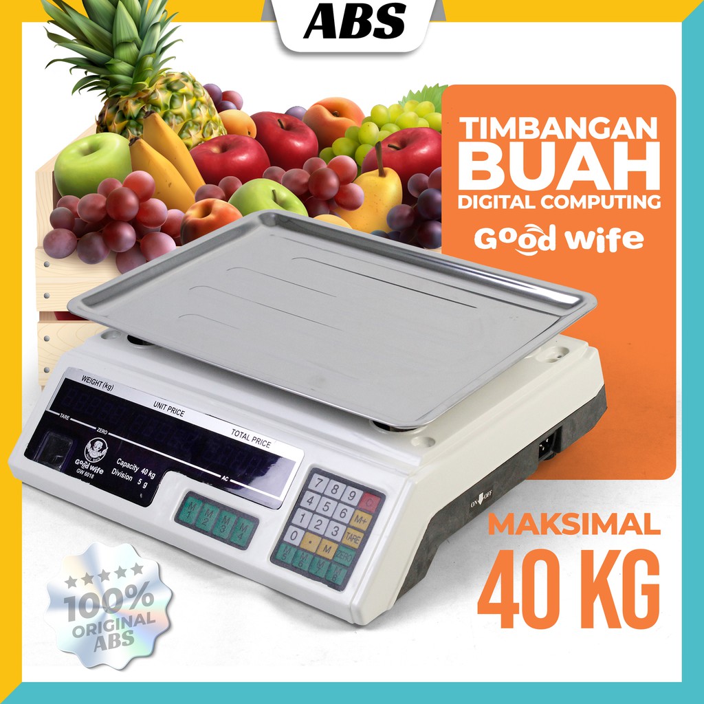 Jual Abs Timbangan Buah Digital Computing Scale Kg Double Display