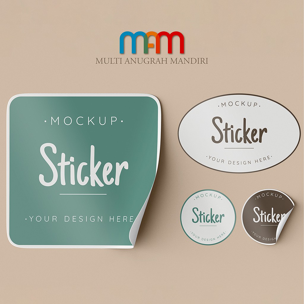 Jual Cetak Sticker Vinyl Label Varian Bahan A3 Plus Cutting Kiss Cut