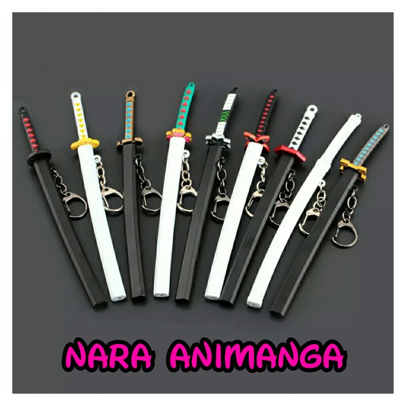 Jual Nara Animanga Action Mini Figure Gantungan Kunci Nichirin Pedang