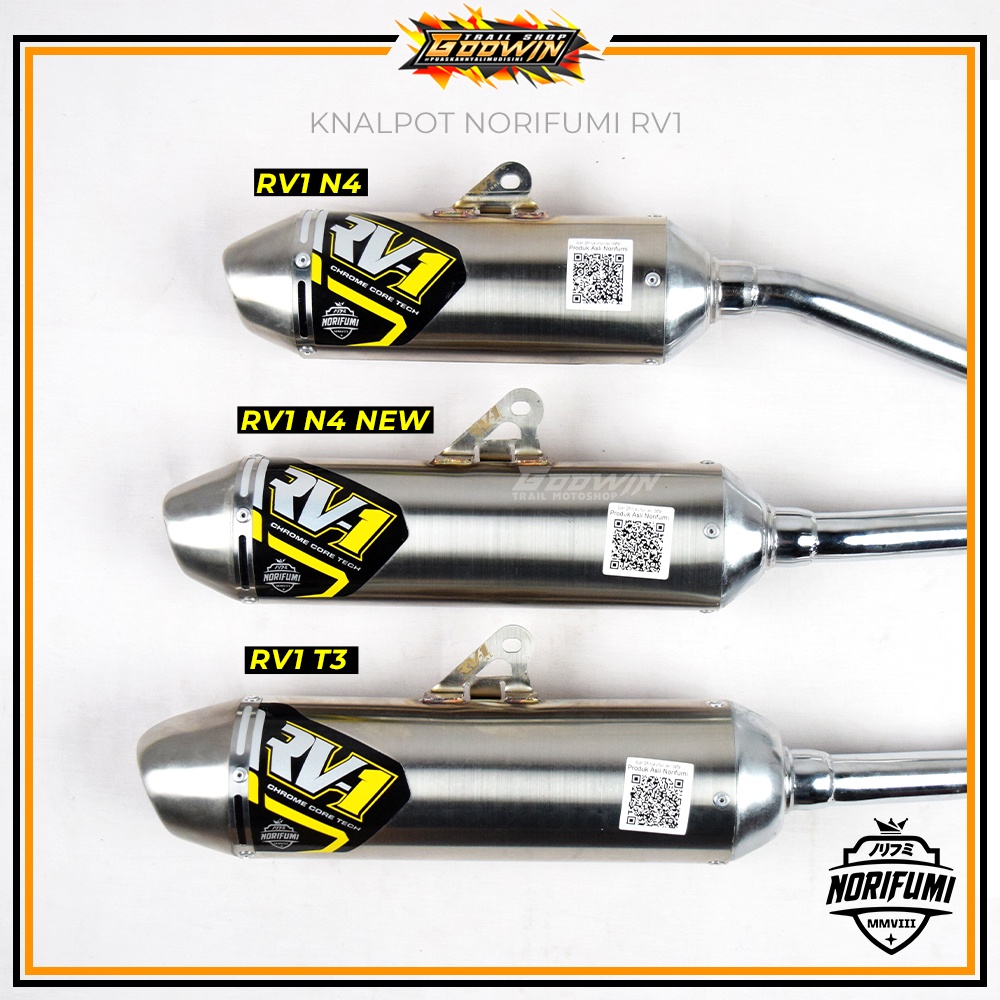 Jual Knalpot Kenalpot Muffler Original Norifumi RV1 N4 Shorty T3 KLX