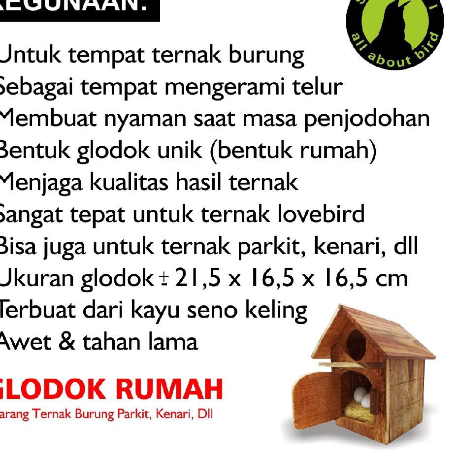 Jual Glodok Rumah Parkit Glodokan Kayu Tempat Sarang Ternak