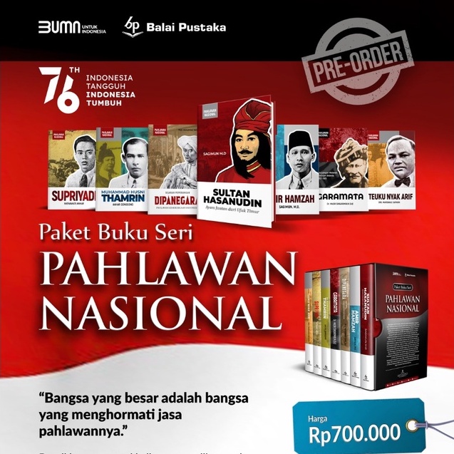 Jual Paket Buku Seri Pahlawan Nasional Balai Pustaka Shopee Indonesia