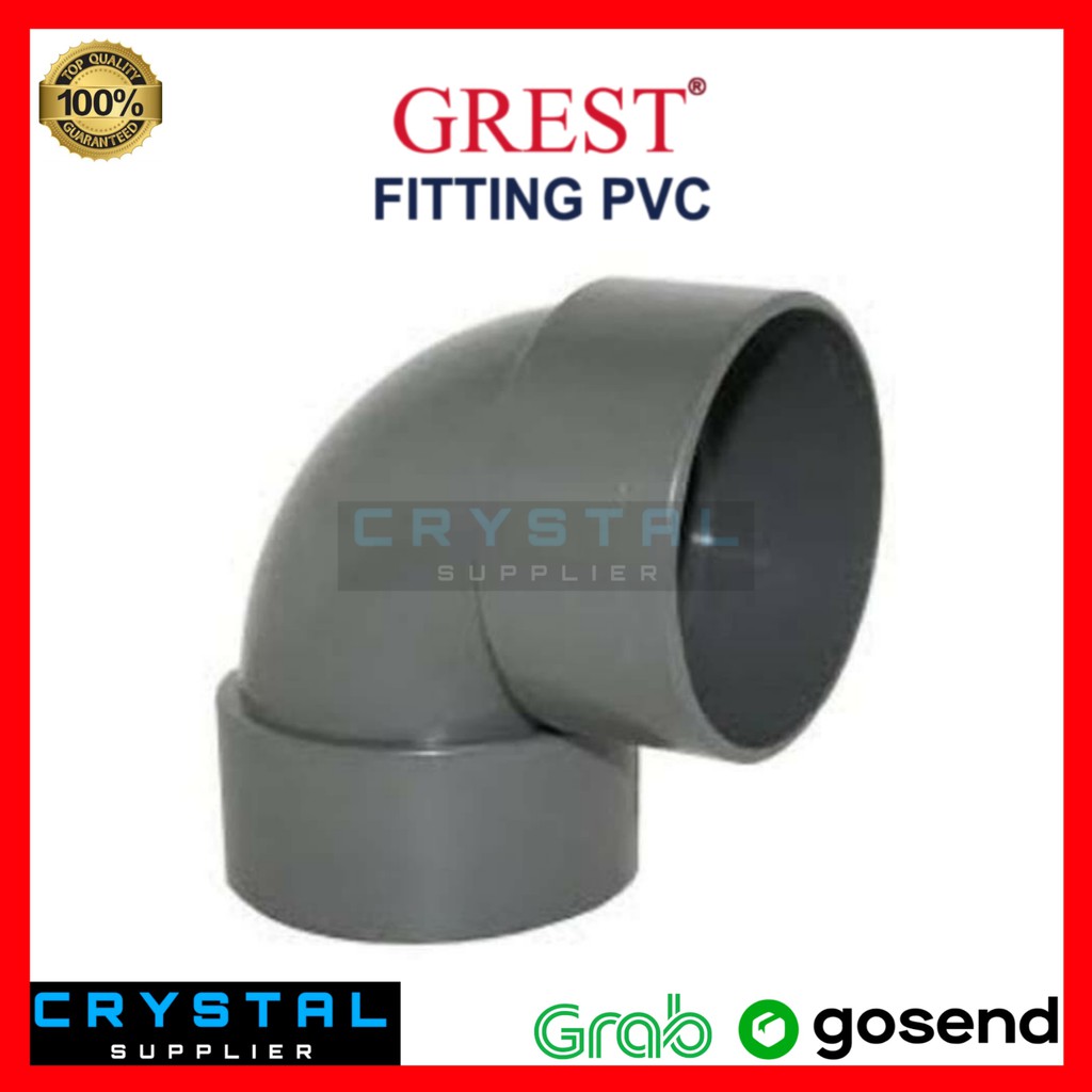 Jual Knie GREST 3 Inch D PVC Keni Knee Elbow Siku L 90 D Shopee