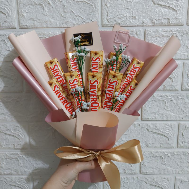 Jual Snack Bouquet Coklat Silverqueen Gr Pcs Bucket Buket Bunga