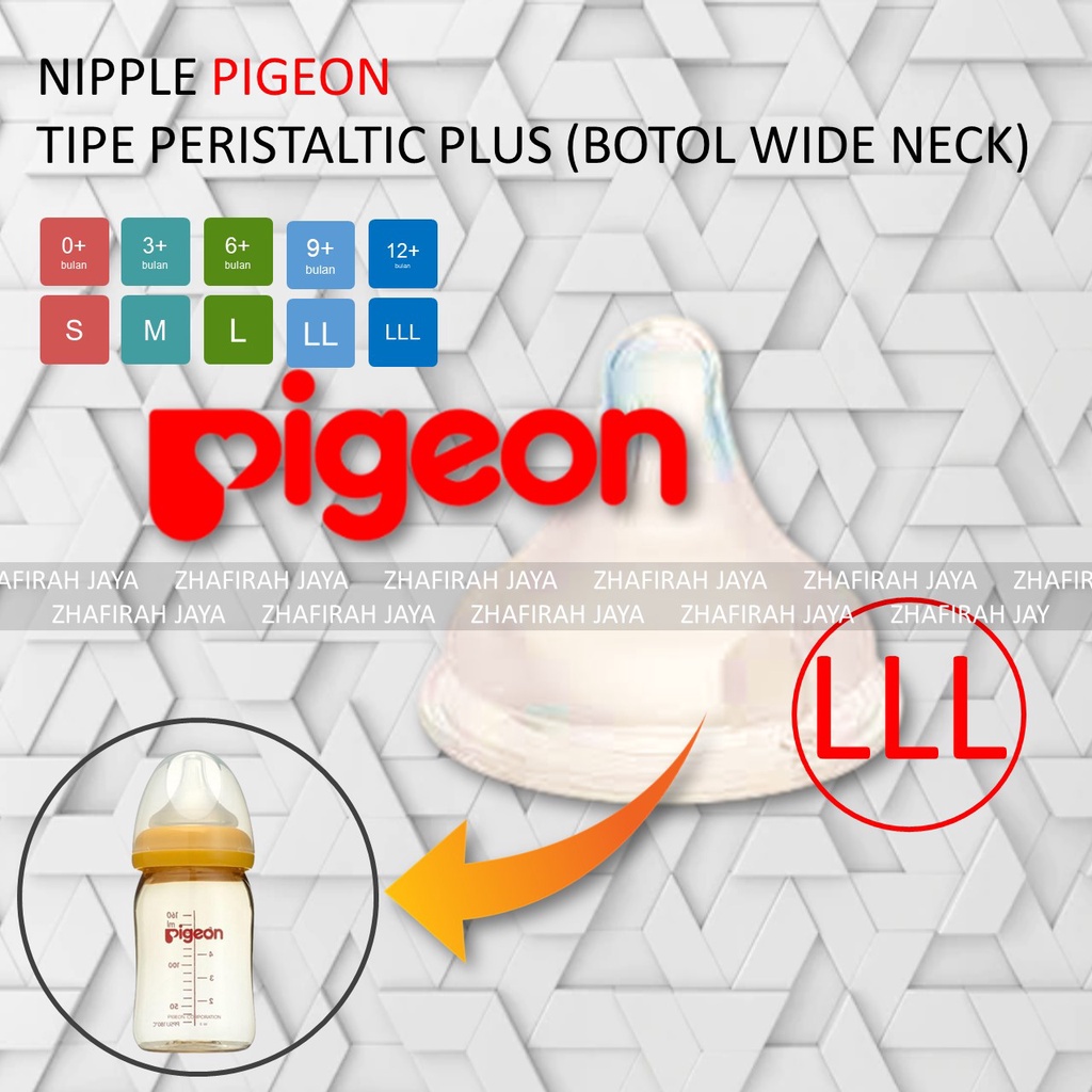 Jual Nipple PIGEON Botol Wide Neck Tipe Peristaltic Plus SofTouch