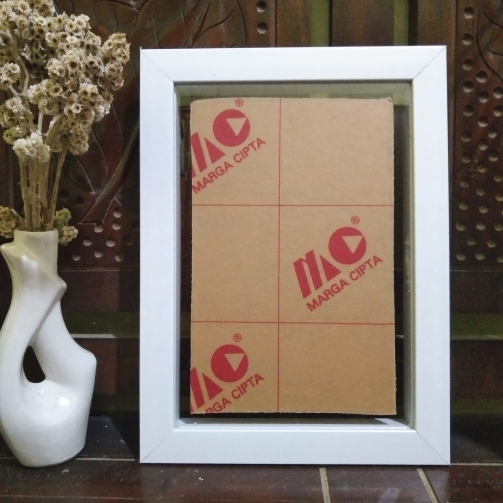 Jual Frame Foto Bingkai D Putih Ukuran R X Cm Kaca Akrilik