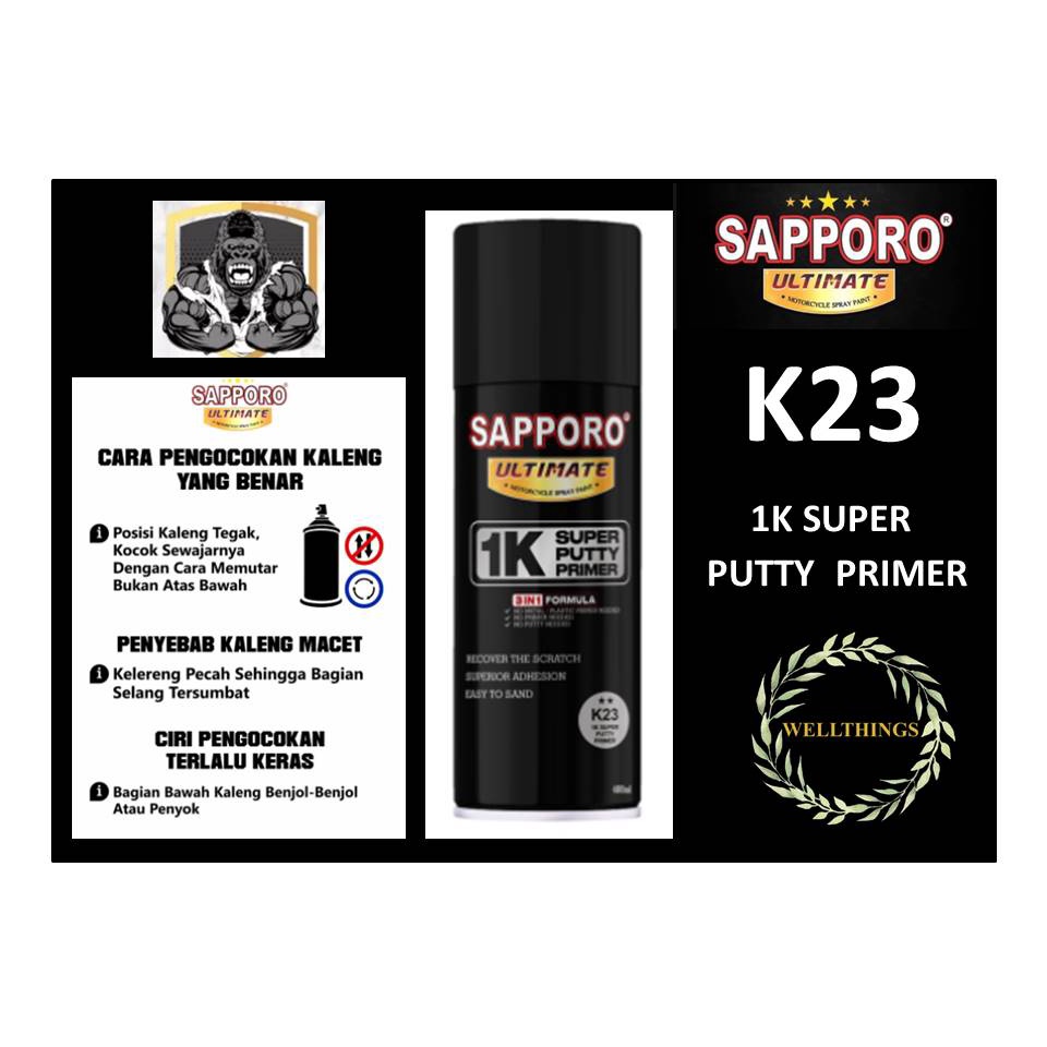 Jual Sapporo Ultimate K K Super Putty Primer Cat Spray Semprot