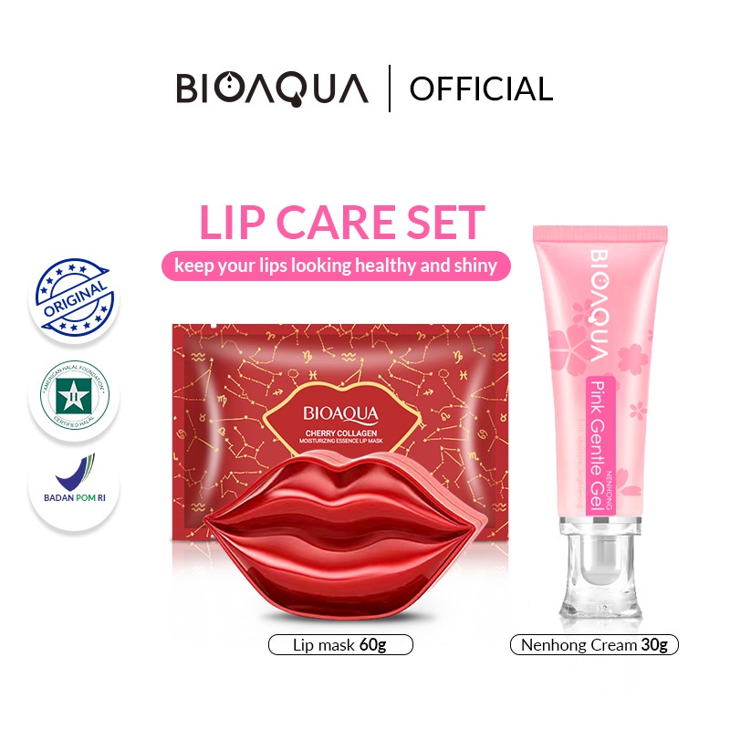 Jual BIOAQUA Lip Care Set Nenhong Cream 30g Masker Bibir 60g Shopee