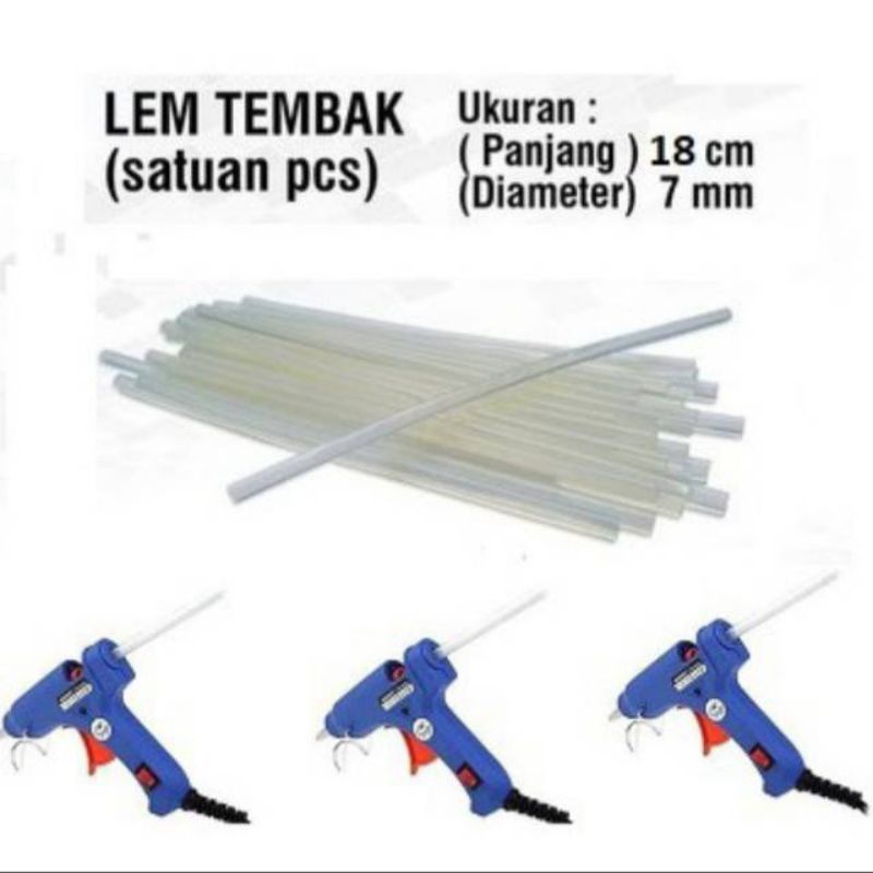 Jual Isi Lem Tembak Glue Stick Refill Gun Sticks Hot Melt Lilin Bening