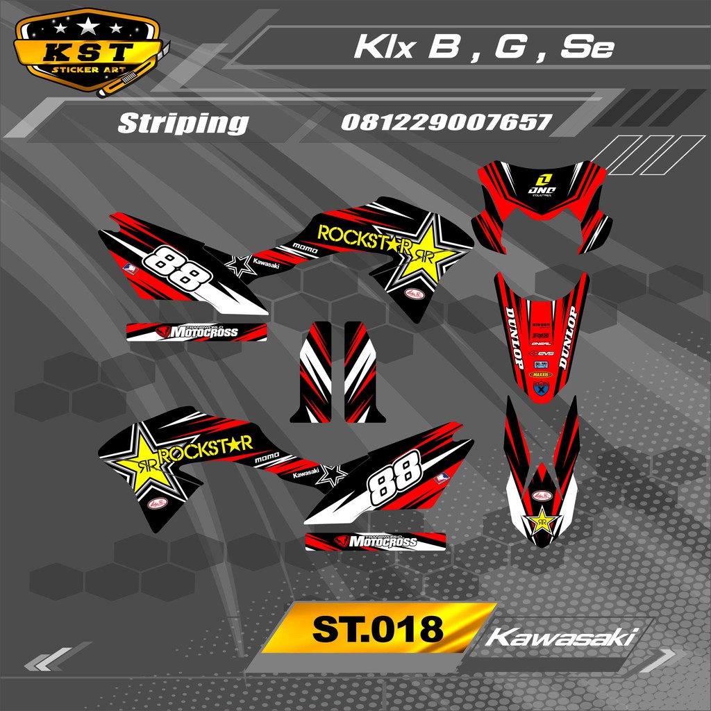 Jual Sticker Striping Kawasaki KLX BF G SE Striping KLX BF G SE