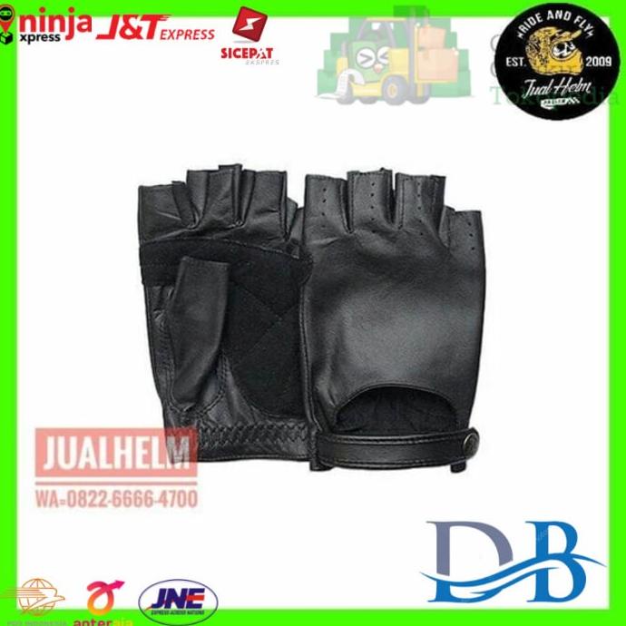 Jual SARUNG TANGAN LU66DL2640 MOTOR CABA HALF SERIES HITAM KULIT