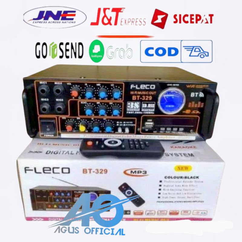 Jual FLECO POWER AMPLIFIER DIGITAL AUDIO FLECO BT 329 MP3 USB SD CARD