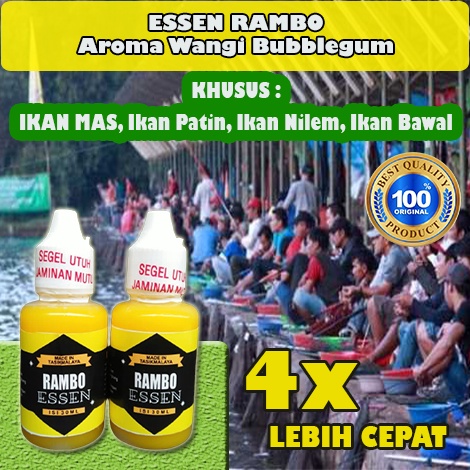 Jual Essen Rambo Aroma Wangi Bubblegum Untuk Ikan Mas Ikan Patin