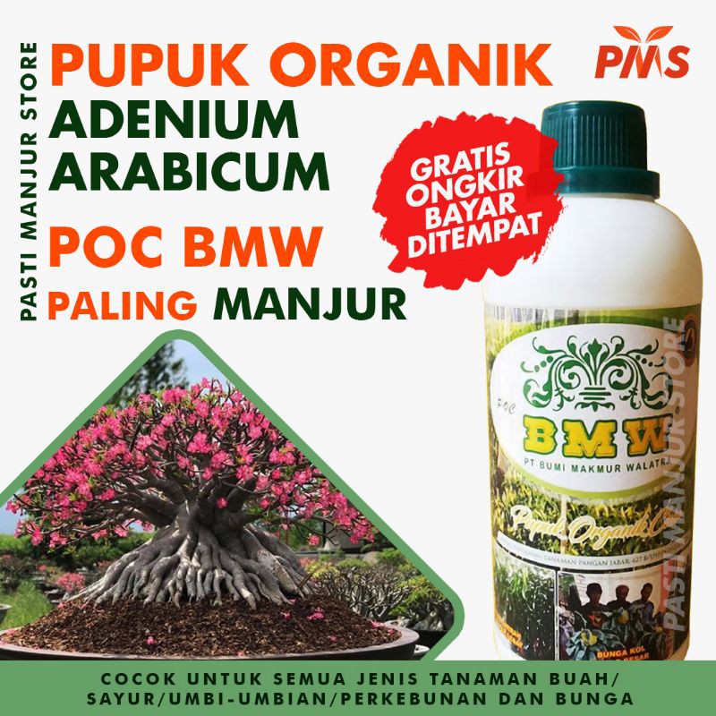 Jual Pupuk Organik Cair POC BMW Tanaman Hias Murah Bunga ADENIUM