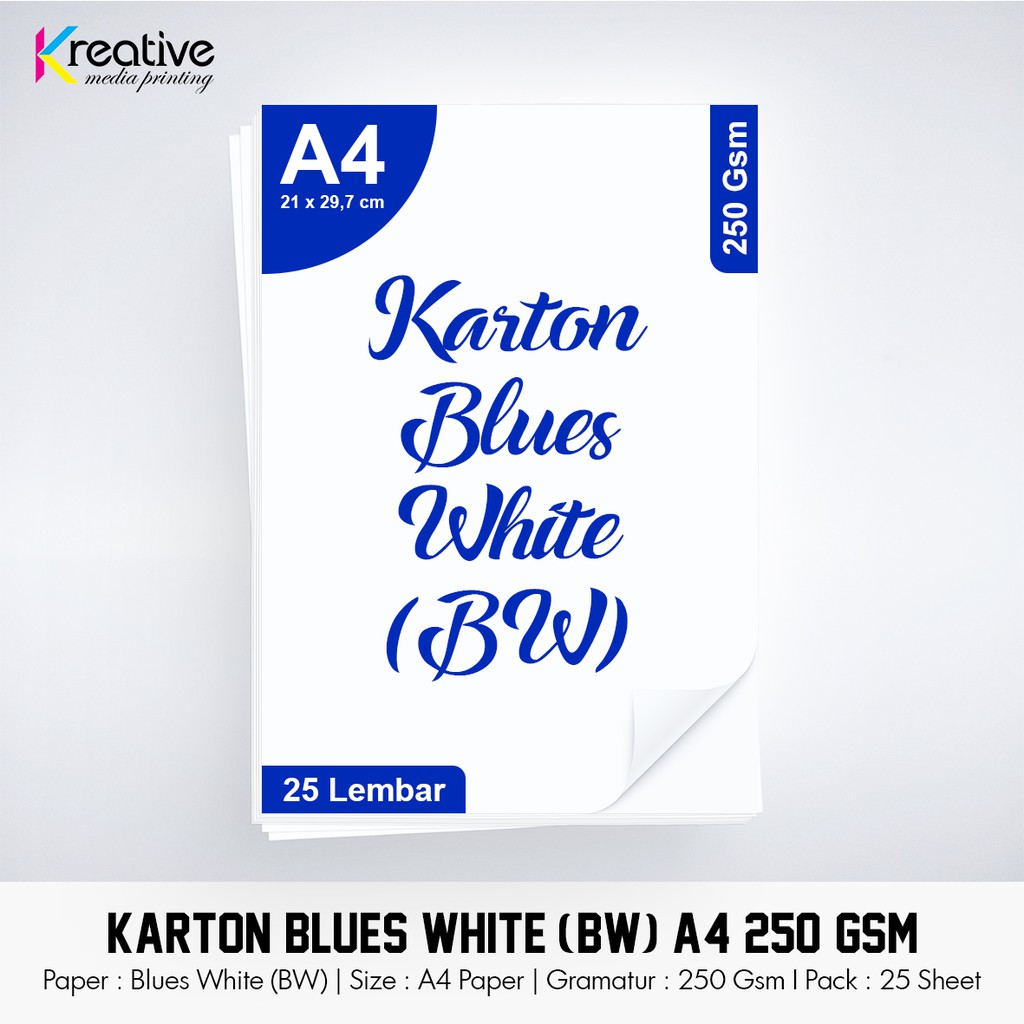 Jual Karton Bw Blues White A Gsm Pack Lbr Shopee