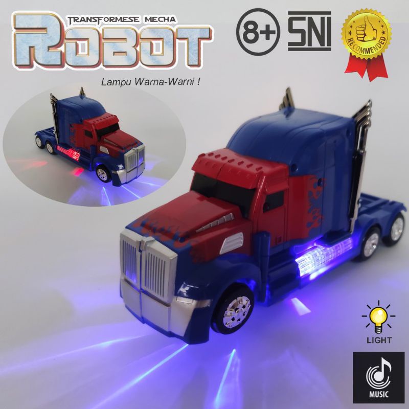 Jual Mainan Mobil Robot Transformer Optimus Prime Super Change Truck