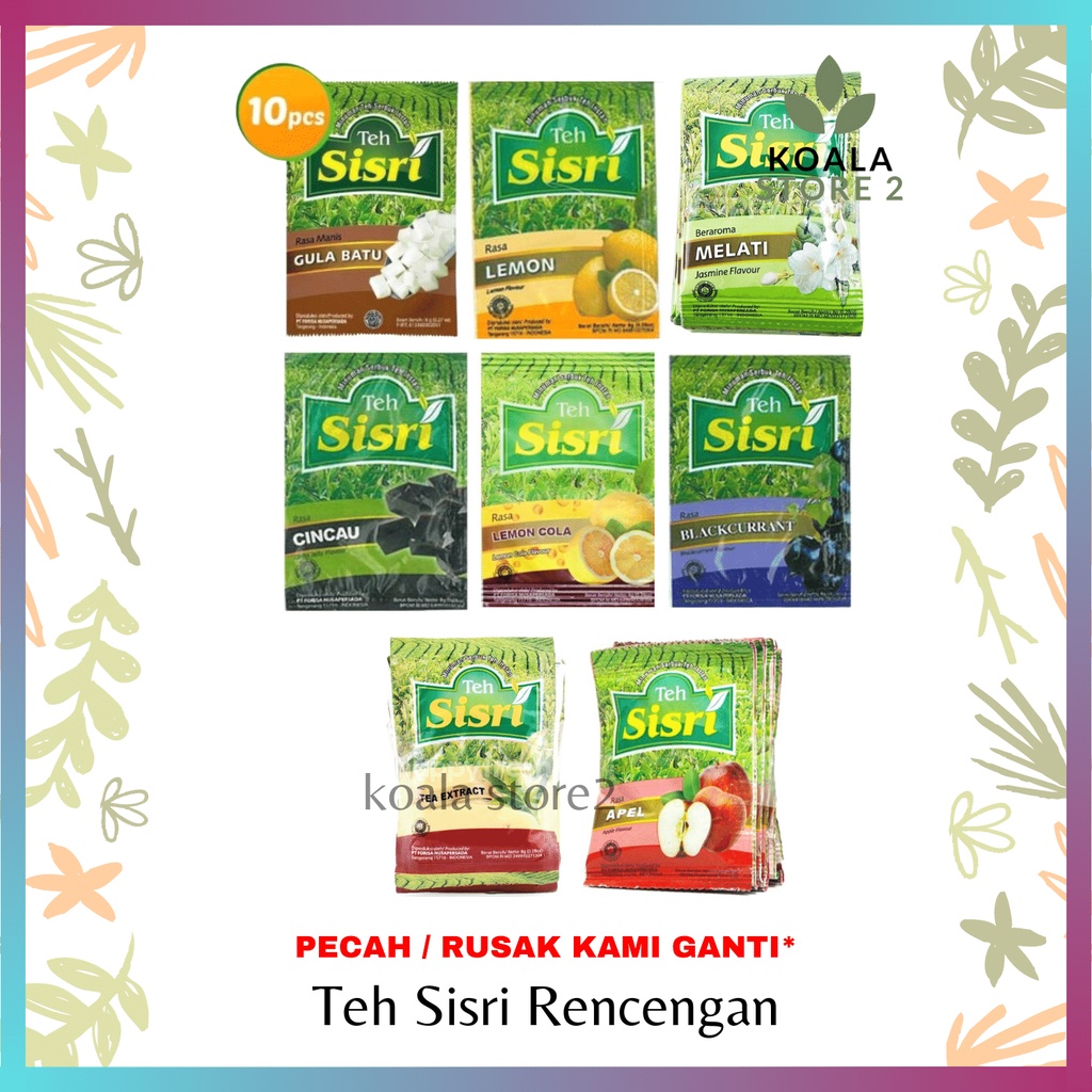 Jual Teh Sisri Minuman Serbuk Teh Rasa Buah Sisri Renceng