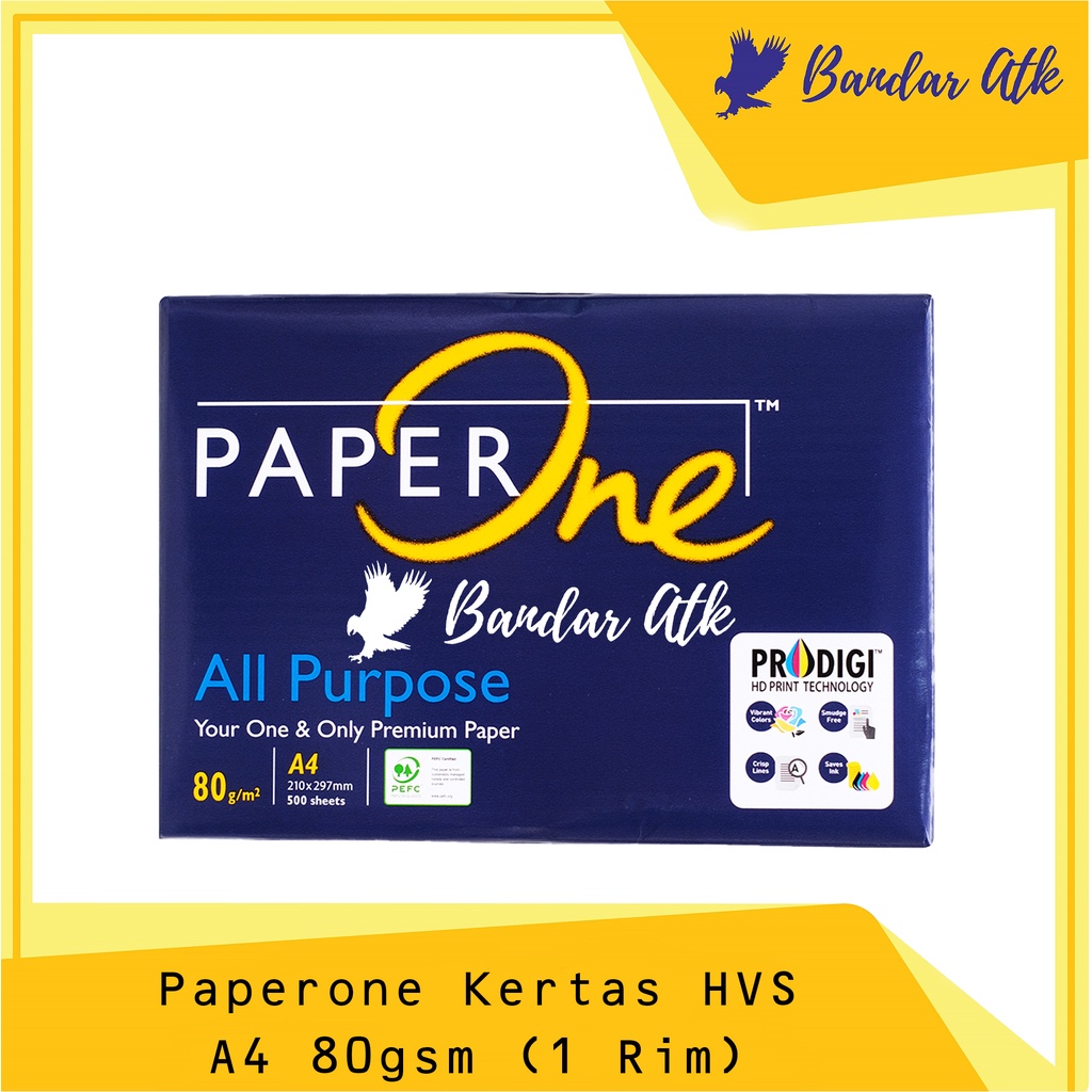 Jual Paperone Kertas Hvs A Gsm Kertas Fotokopi A G Rim