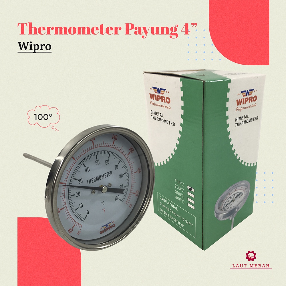 Jual Thermometer Payung Thermometer Bimetal Analog 4 WIPRO Shopee