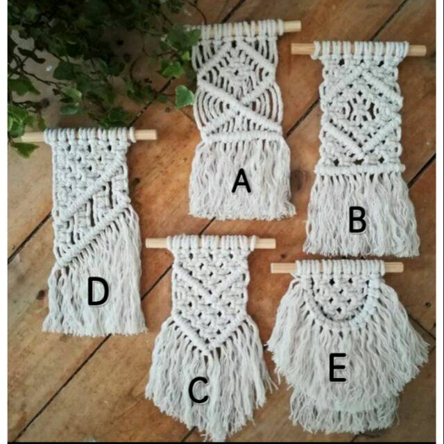 Jual Ready Stok Macrame Hiasan Dinding Mini Macrame Wall Hanging