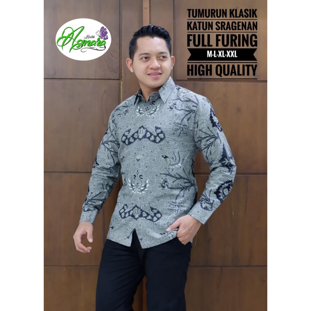 Jual TUMURUN KLASIK ASMARA BATIKSOLOAMANAH KEMEJA BAJU BATIK PRIA SOLO