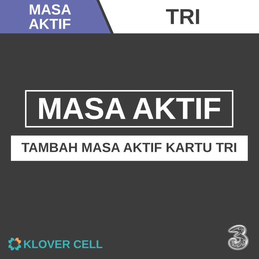 Jual Inject Masa Aktif Kartu Tri Hari Bulan Tambah Mastip Three