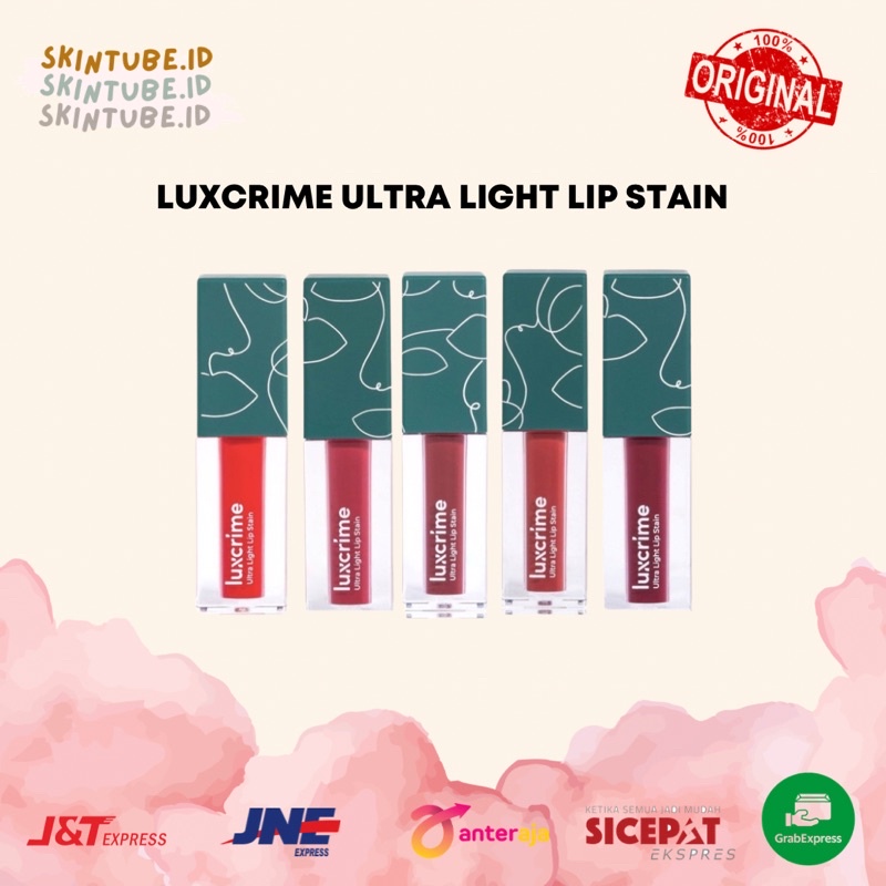 Jual Luxcrime Ultra Light Lip Stain Glasstonberry Flamingo Amber