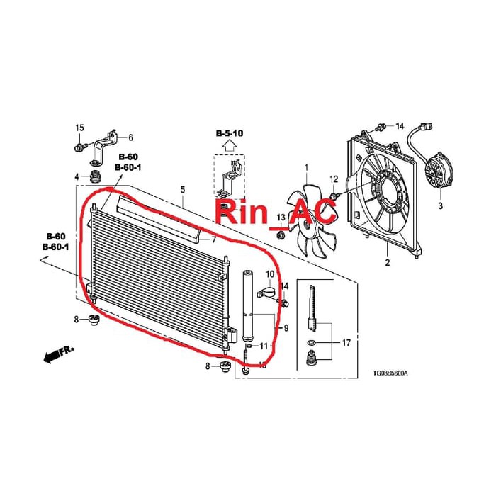 Jual Kondensor Condensor Condenser Radiator Ac Mobil Honda Jazz Rs S