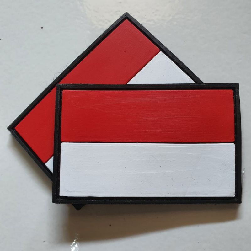 Jual Patch Rubber Logo Bendera Merah Putih Indonesia Tempelan Emblem