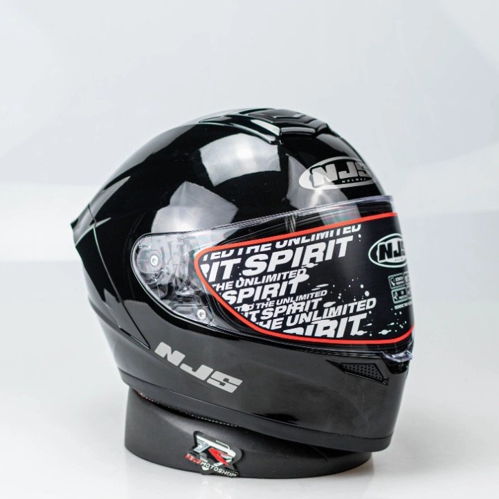 Jual NJS ZX 1 ZX 1 BLACK GLOSS HELM FULLFACE SNI Shopee Indonesia