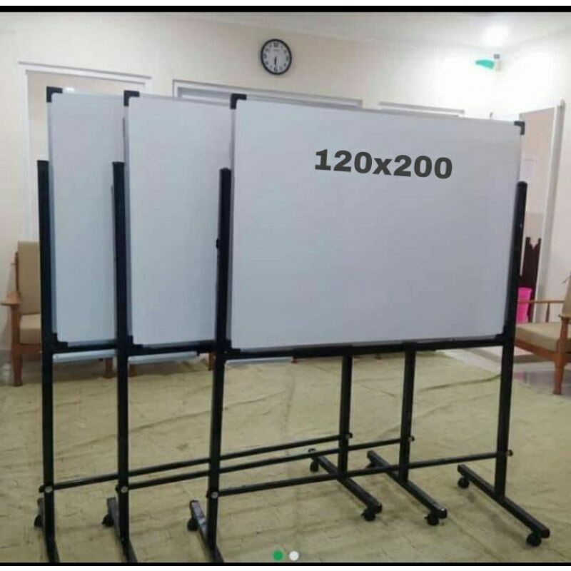 Jual Papan Tulis Whiteboard Standing 120x200 Cm Shopee Indonesia