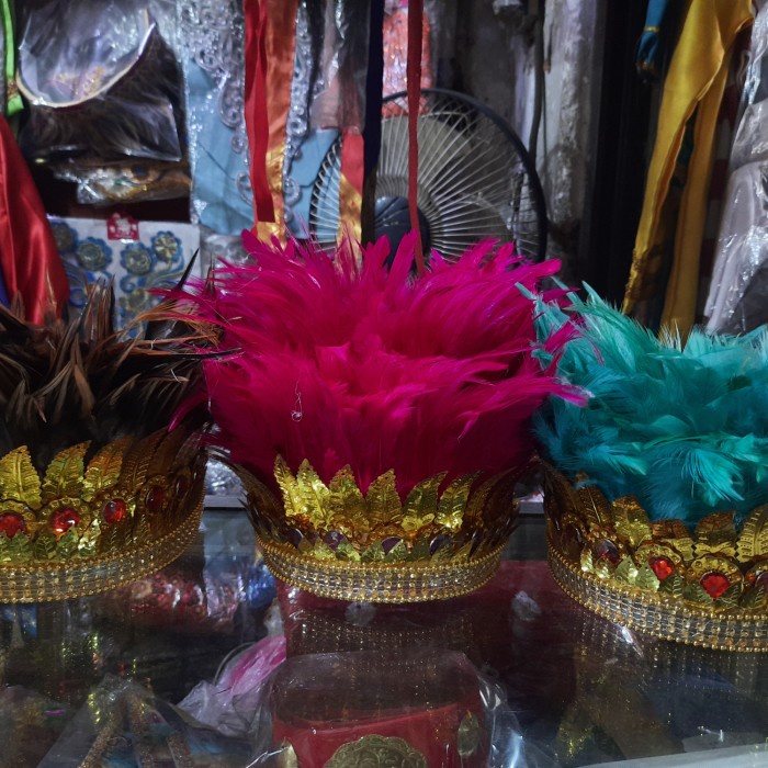 Jual HEADPIECE MAHKOTA AKSESORIS KEPALA BULU ADAT DAYAK