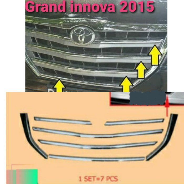 Jual List Lis Grille Grill Tempel Depan Bumper Toyota Grand Innova