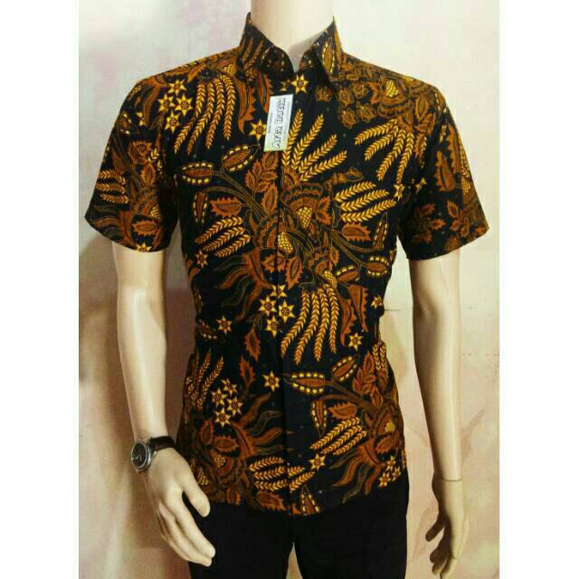 Jual Batik Pria Lengan Pendek Xxl Motif Manggar Ori Baju Al Seragam