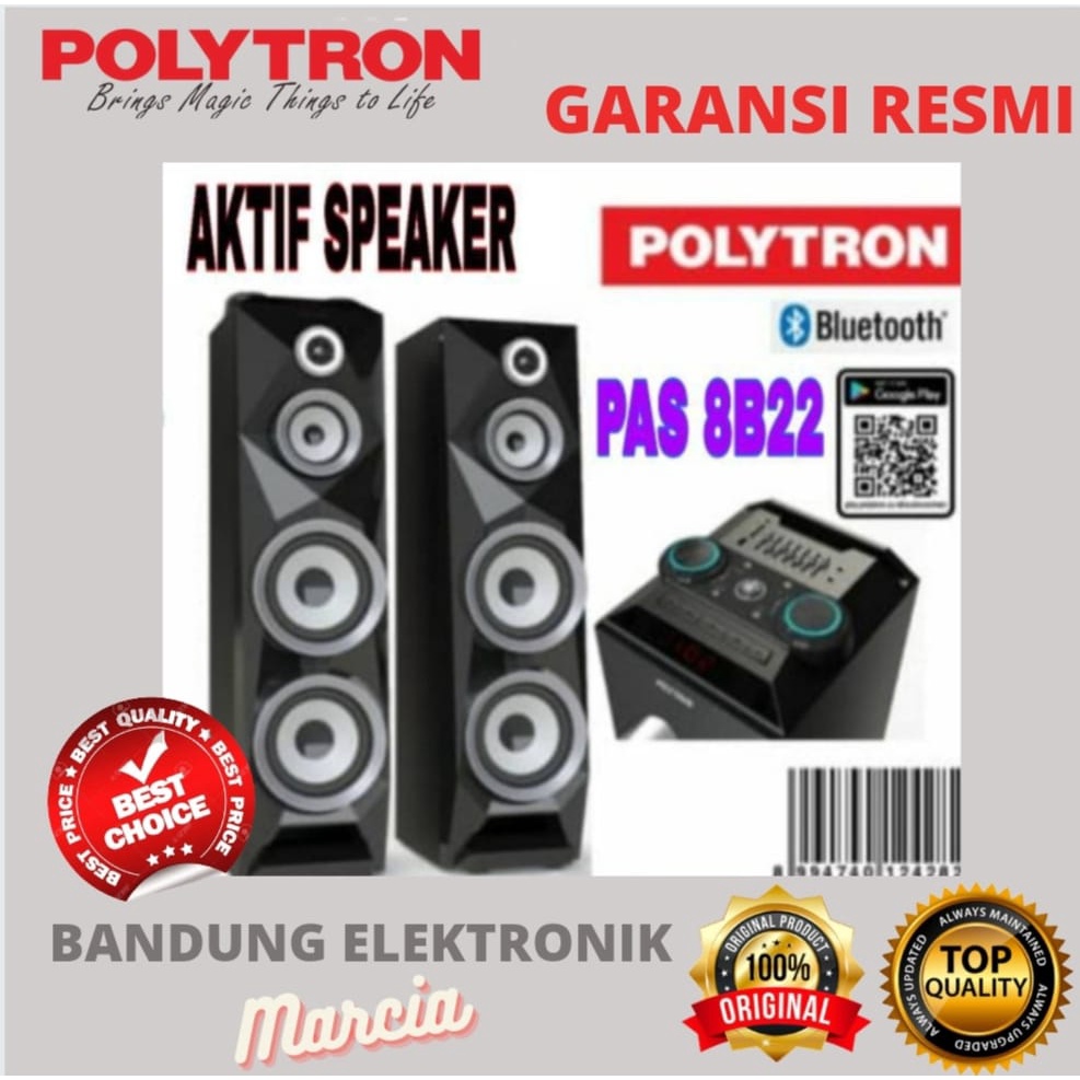 Jual SPEAKER AKTIF POLYTRON PAS 8B22 SEPAKER BLUETOOTH PAS8B22