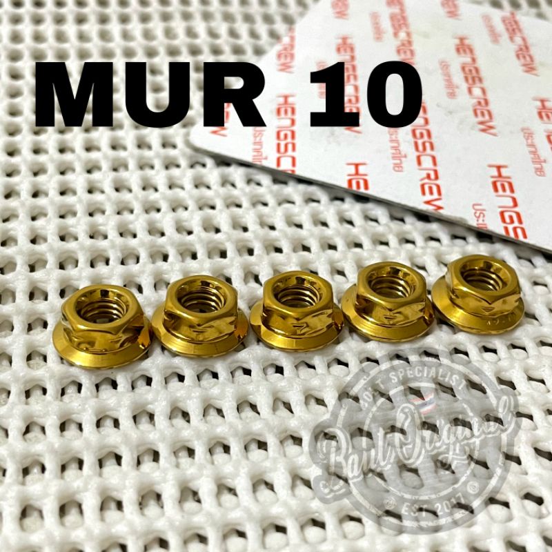 Jual Mur 10 Probolt Garis Gold Mur Baut 10 Ori Heng Thailand Shopee