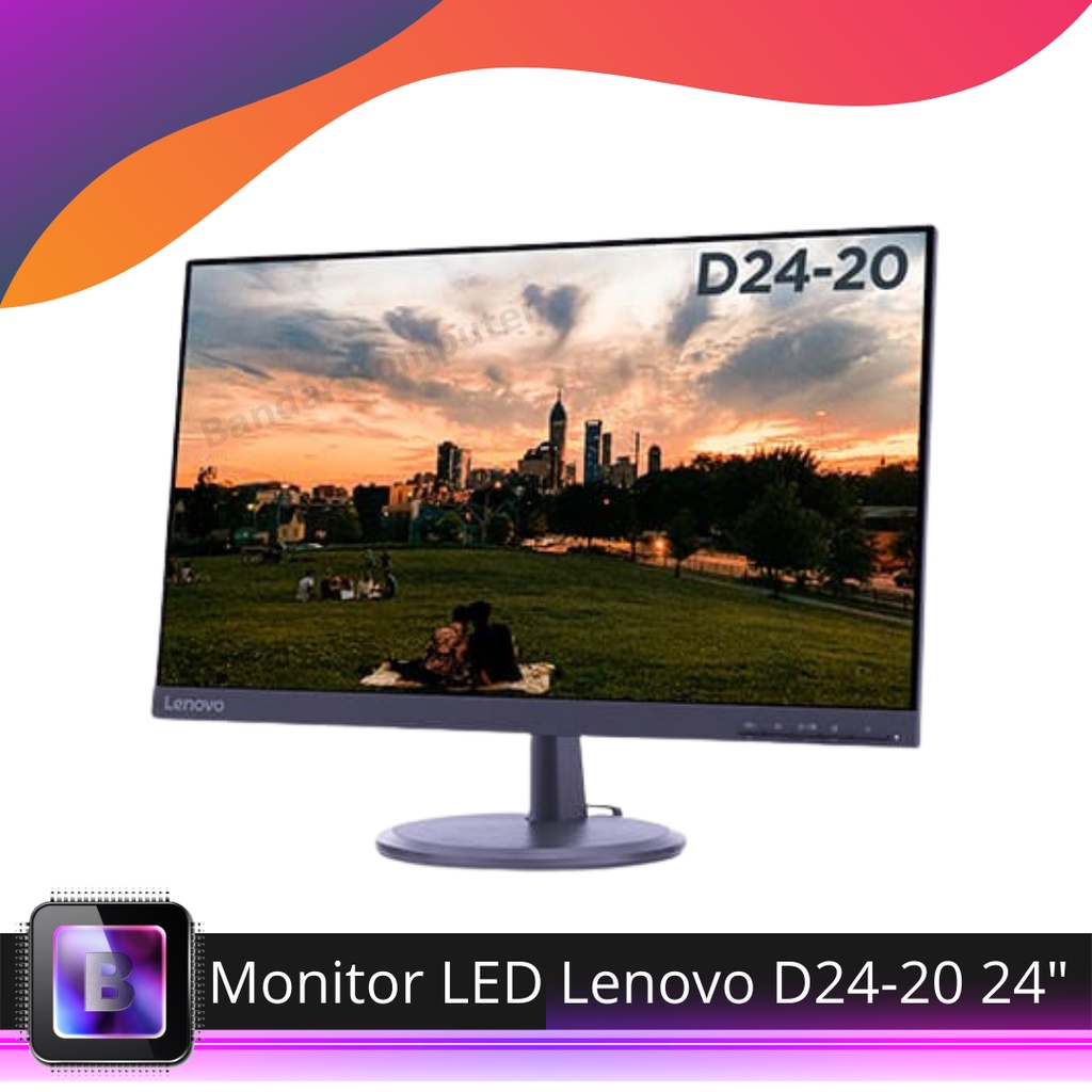 Jual Monitor LED Lenovo D24 D24 20 24 VA 1080p VGA HDMI 75Hz FreeSync