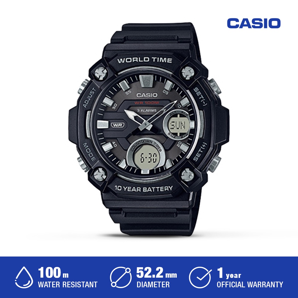 Jual Jam Tangan Casio Pria Analog Digital Original Aeq W Avdf