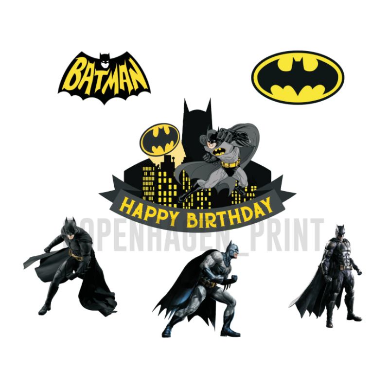 Jual Topper Kertas BATMAN Kue Ulang Tahun Birthday Cake Hiasan Kue