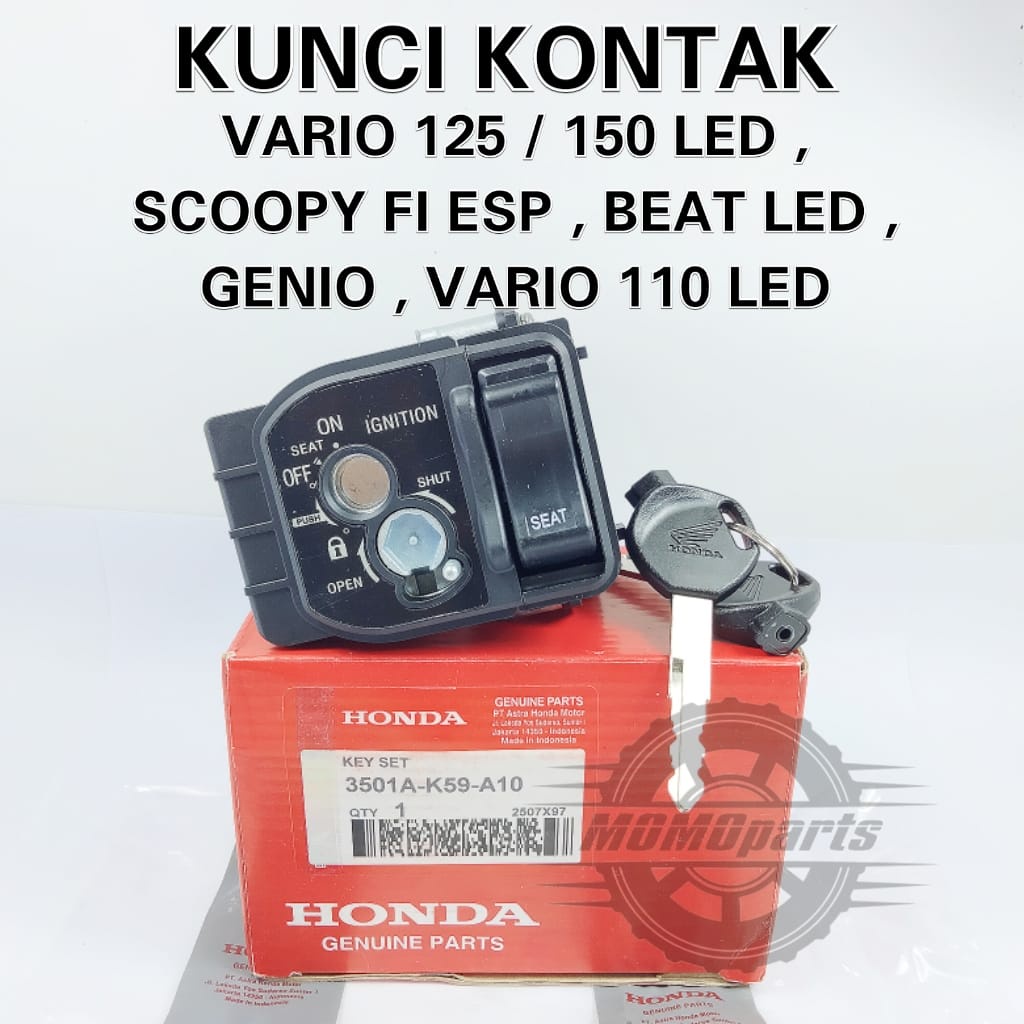 Jual ORIGINAL KUNCI KONTAK ASSY KEY SET PLUS TOMBOL JOK HONDA VARIO 110