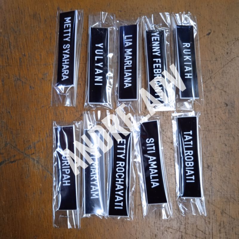 Jual Name Tag Papan Nama Dada X Cm Berkualitas Shopee Indonesia