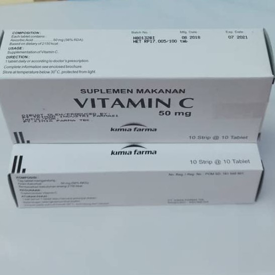 Jual Vitamin C Mg Tablet Per Box Kimia Farma Shopee Indonesia