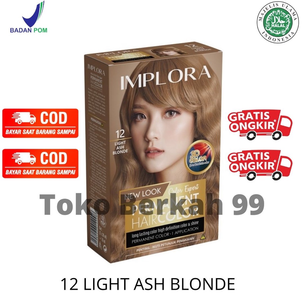 Jual IMPLORA NEW LOOK Permanent Hair Color LIGHT ASH BLONDE Semir Rambut Shopee Indonesia