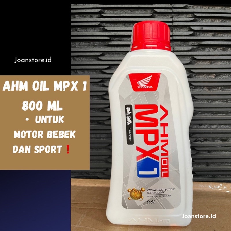 Jual OLI AHM MPX 1 800 ML SAE 10W 30 SL JASO MA OLI HONDA MPX 1