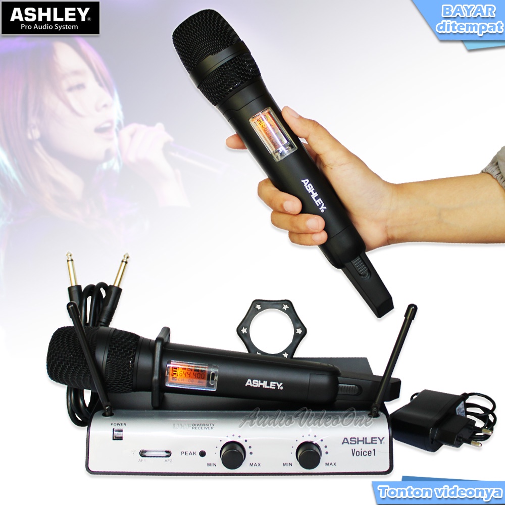 Jual Microphone Wireless Ashley Voice 1 PP Mic Vocal Mik Werles