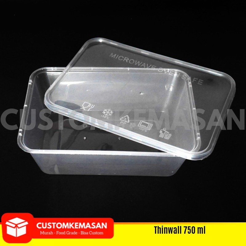 Jual Thinwall Ml Lunch Box Plastik Food Container Wadah Makanan