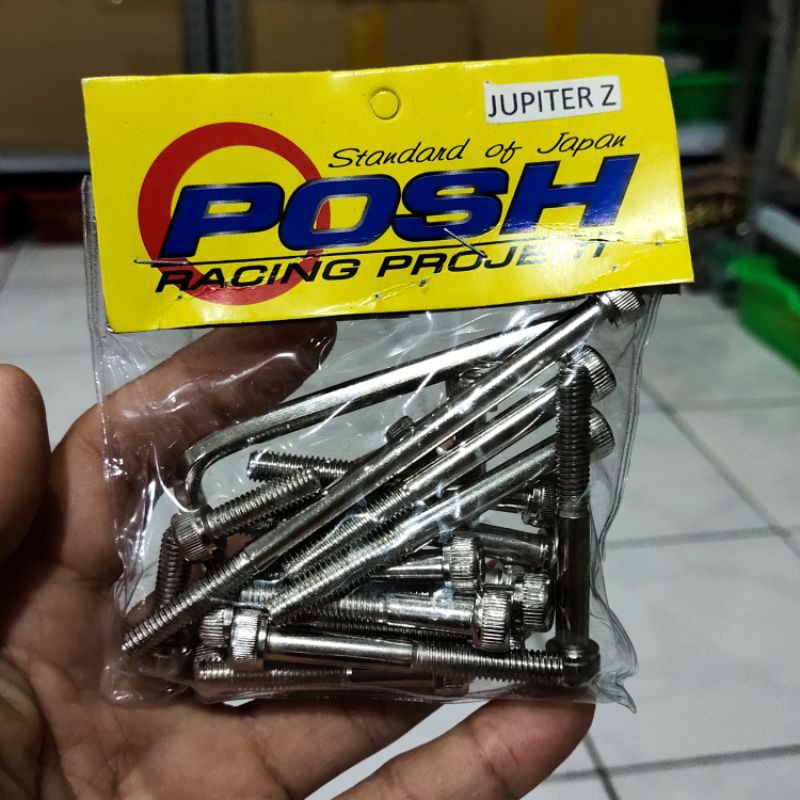 Jual Baut Blok Mesin Jupiter Z Chrome Posh Set Isi Pcs Kunci L