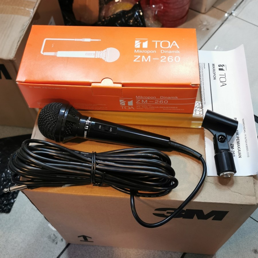 Jual Mic Kabel TOA ZM 260 TOA ZM 260 ZM260 Mic Dynamic Cable Microphone