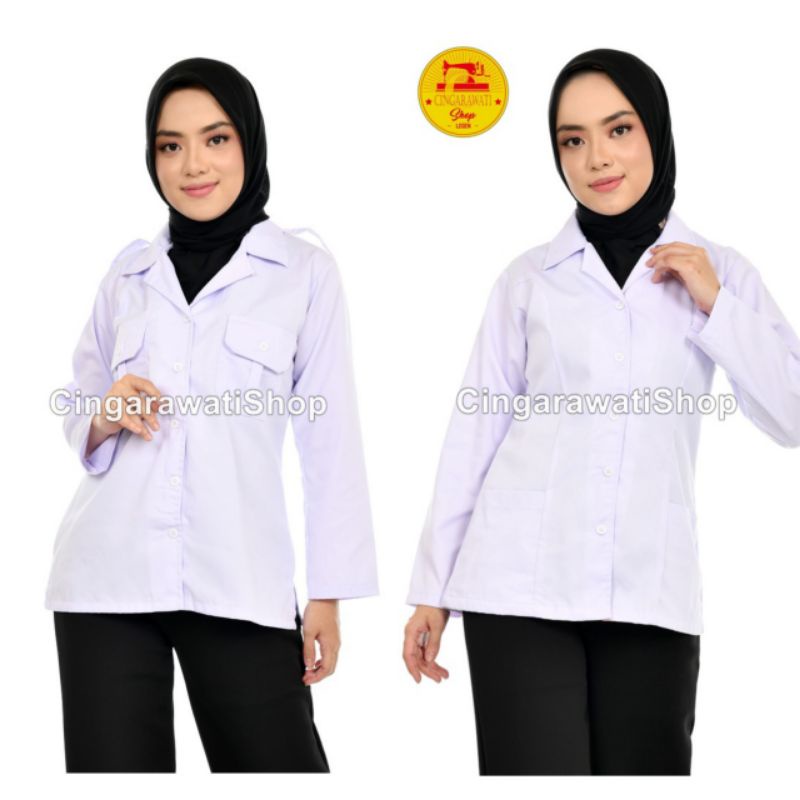 Jual Kemeja Putih Dinas Wanita Baju Pdh Pns Wanita Atasan Putih Kerja