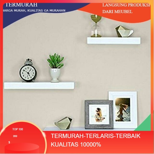 Jual GUNINCO AMBALAN FLOATING NATURAL Rak Dinding Kayu Tempat Partisi